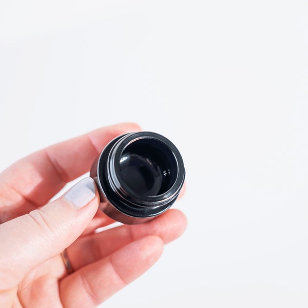 UV Black Glass Jar, Travel Size 5ml, Smell Proof jar, Thick Glass Jar, Lip Balm, Stash Jar, leak proof