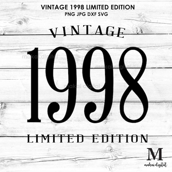 Download Vintage 1998 Svg Digital Download Svg Dxf Png Jpg Etsy