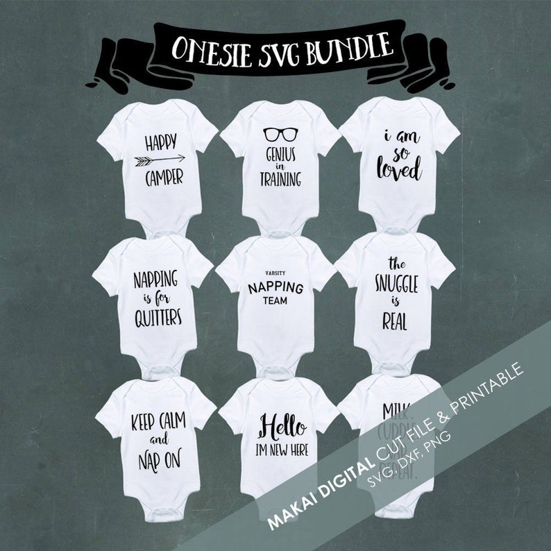 Download Baby Shirt SVG Bundle Onesie SVGs for Baby Shower Baby | Etsy