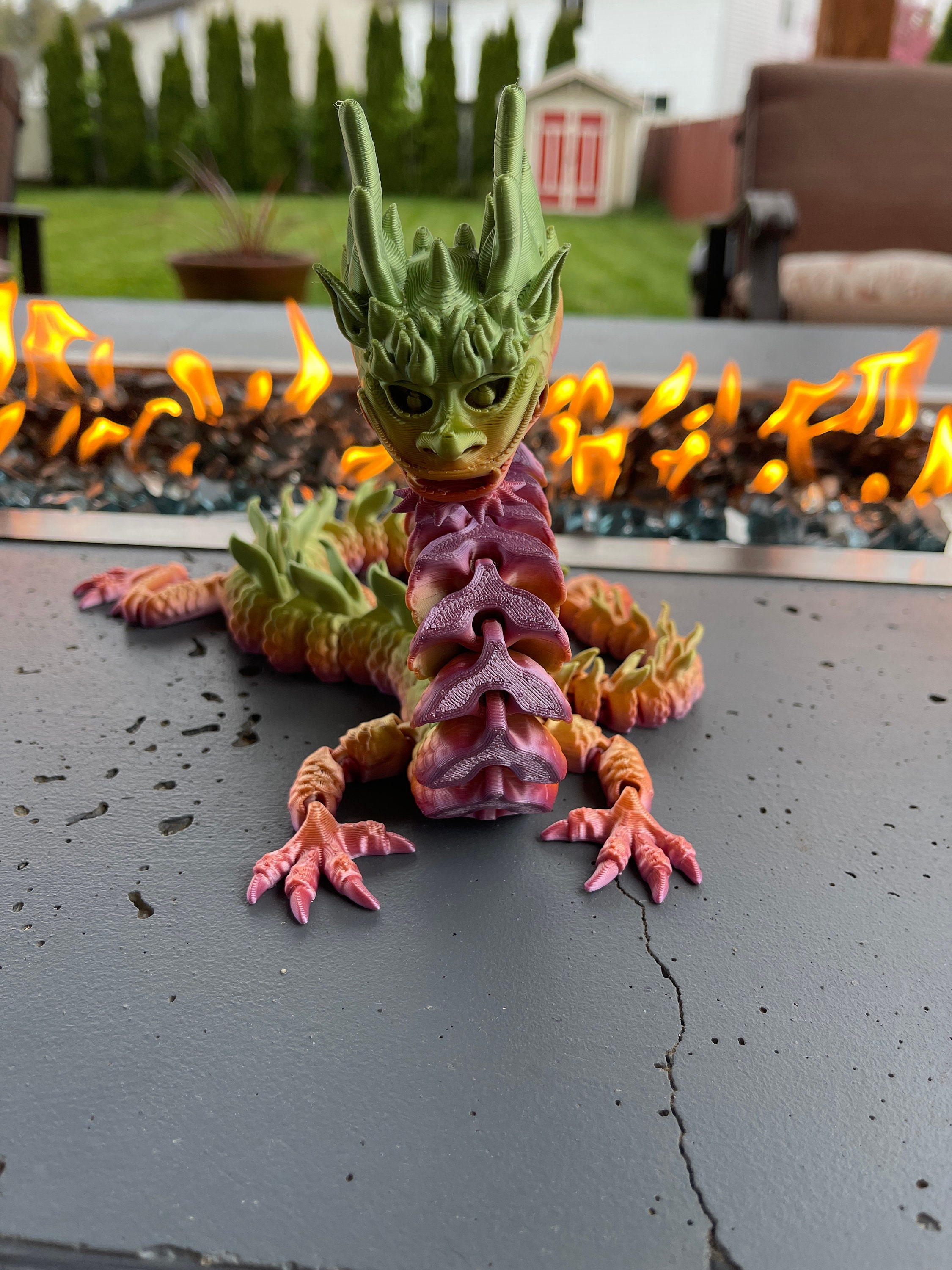 3D Printed Imperial Dragon 27 Long Flexi Articulated - Etsy