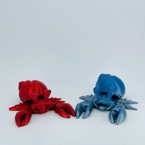 Crabby Love: The Articulating Hermit Crab - 3D Printed Fidget Toy 50+ Colors