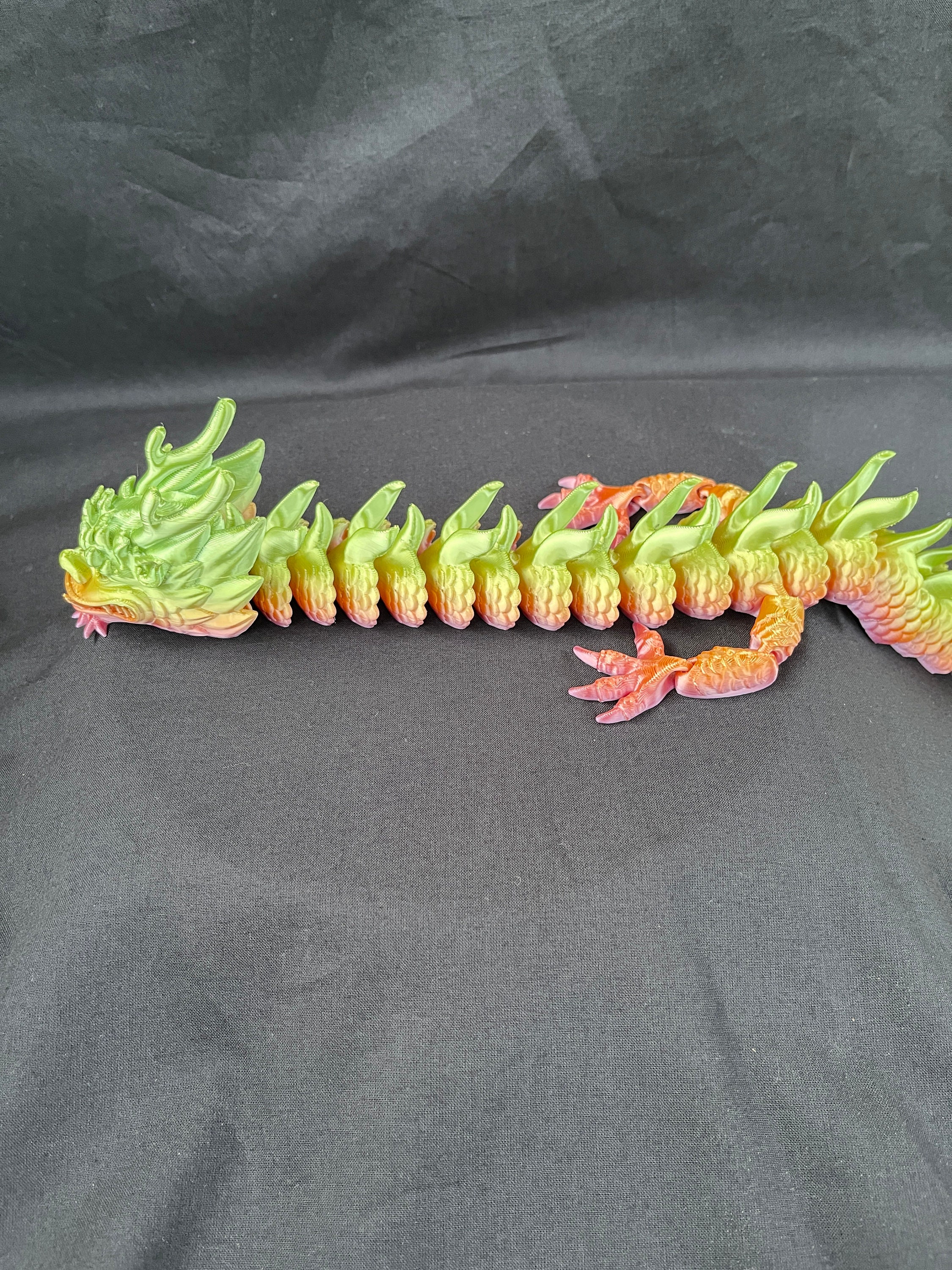 3D Printed Imperial Dragon 27 Long Flexi Articulated - Etsy