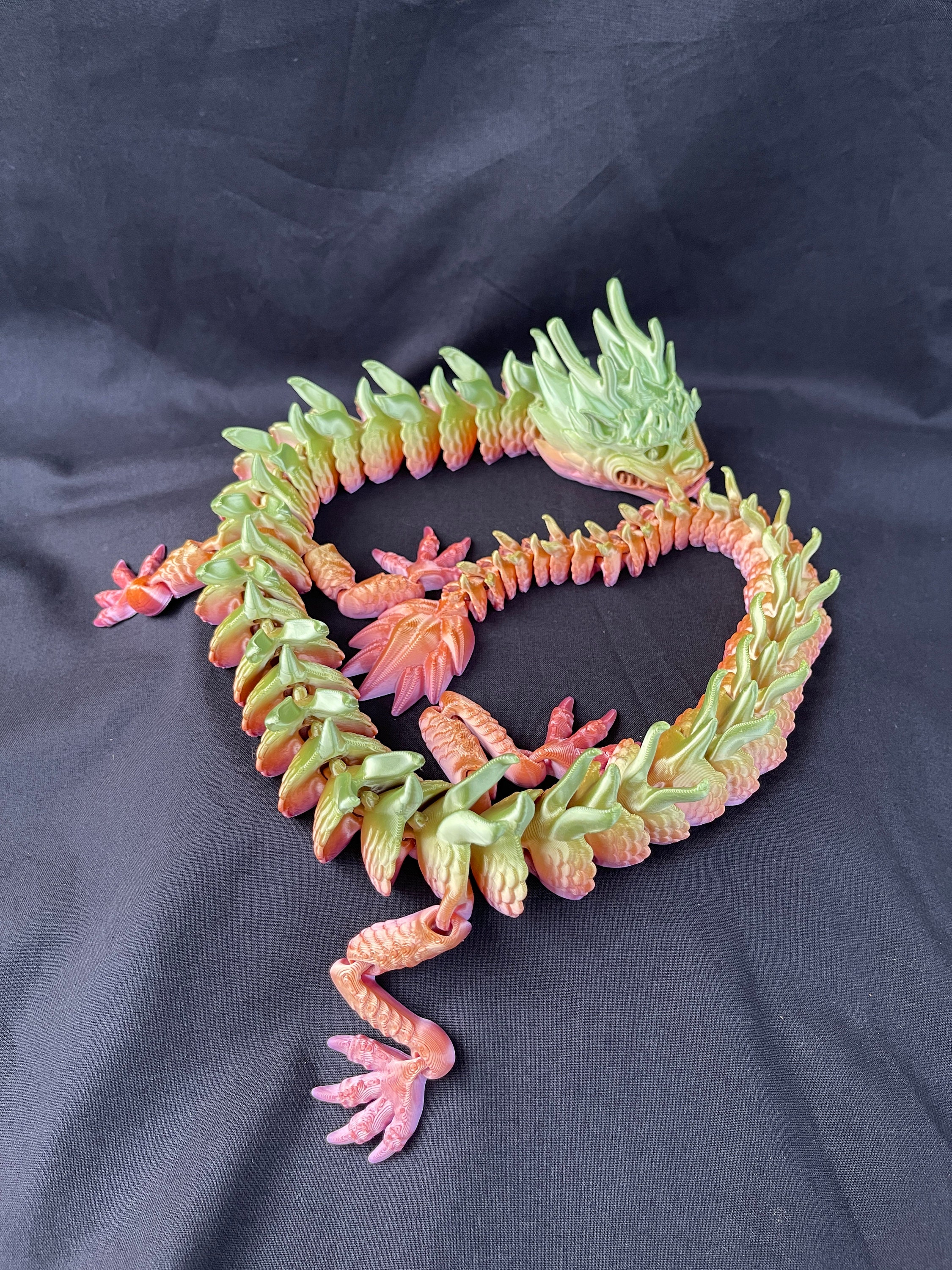 3D Printed Imperial Dragon - 27" Long Flexi Articulated Dragon! - Etsy