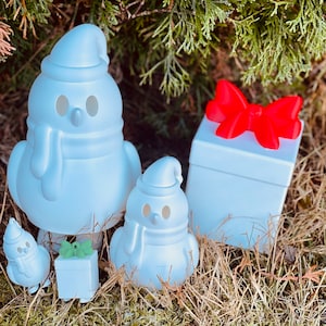Schneemann mit Füßen - 3D Gedruckte Schneemann Dekoration von Zou3D