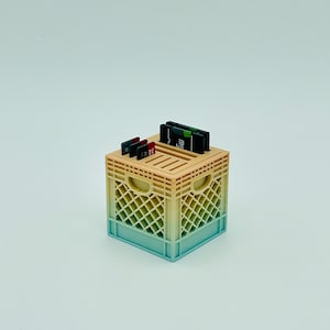 Storage Box For SD Cards Micro SD Cards Milk Crate Style For Desk