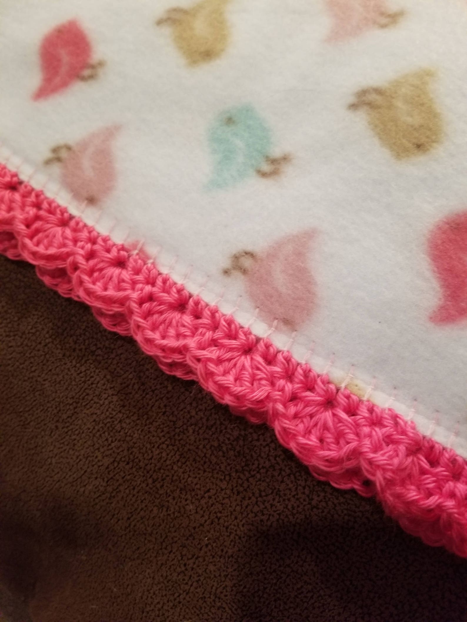Fleece Baby Blanket Crocheted Fleece Blanket Baby Girl Etsy