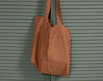 Linen spacious tote bag, beach shoulder bag, large shopping tote bag | moss green bag