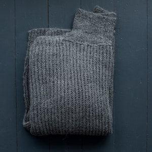 100% ALPACA WOOL SWEATER, handmade sweater, hand knit sweater, knit sweater, thin wool sweater, knit sweater for woman Grey