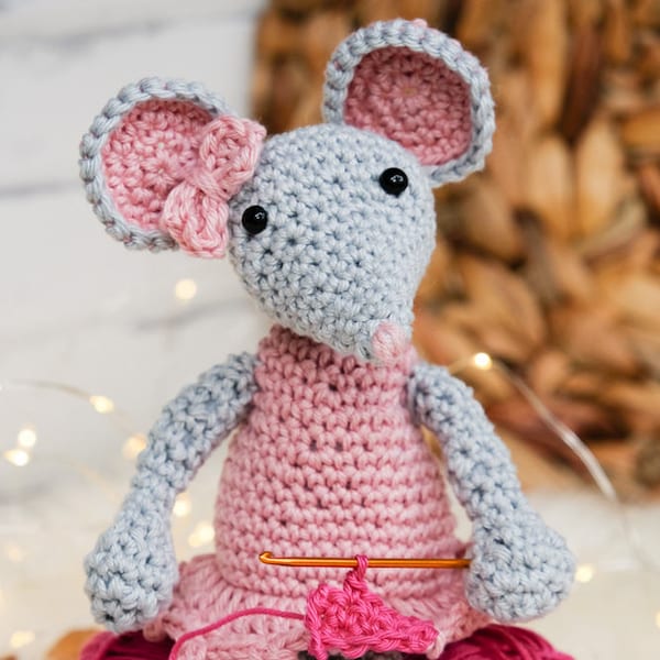 Gehäkelte Mausanleitung für eine Amigurumi-Maus, Instand PDF Download. Hekleoppskrift mus, Häkelanleitung für eine Maus, deutsch.