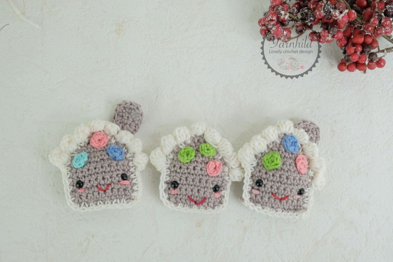 Crochet gingerbread house pattern. Printable pattern, crochet ornament gingerbread house for your Christmas tree. Cute amigurumi house image 4