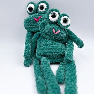 Crochet Amigurumi Frog Pattern - Soft Plush Green Frog Toy - Cute Crocheted Frog Gift for Kids and Adults - Crochet PDF pattern for a toy