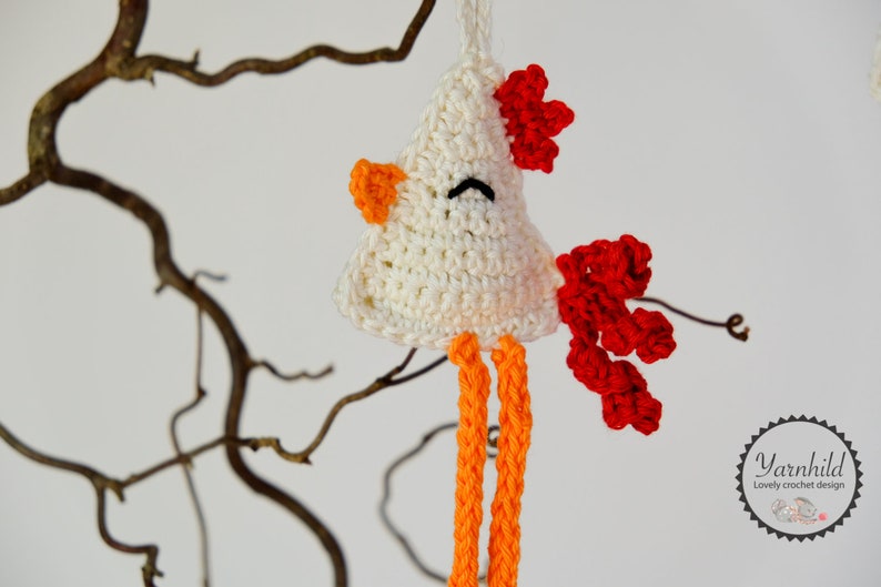 Crochet chick pattern for Easter. Easter crochet decor. Crochet bookmark chicks, PDF pattern. image 5