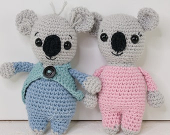 Amigurumi crochet koala pattern - PDF printable pattern for a crochet amigurumi koala - DIY plush toy - Crochet