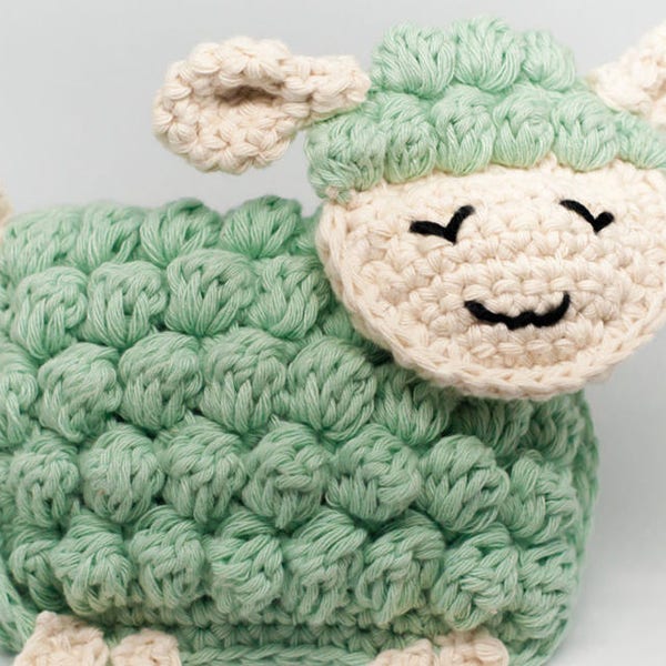 Crochet lamb pattern pdf, instant digital download plush ragdoll toy for babies
