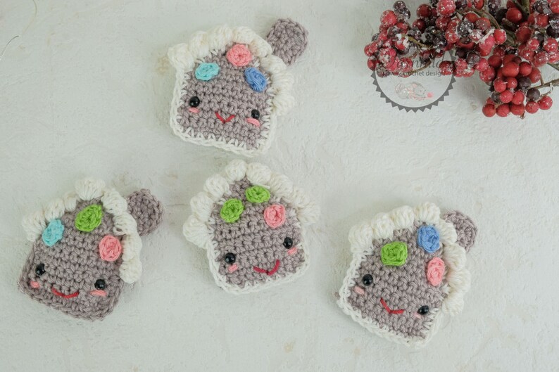 Crochet gingerbread house pattern. Printable pattern, crochet ornament gingerbread house for your Christmas tree. Cute amigurumi house image 6