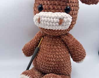 Patrón Vaca Highland a Crochet, Peluche Amigurumi (Patrón PDF)