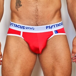 UNDERWEAR gay men&#39;s briefs red basic lycra handmade sexy men&#39;s underwear