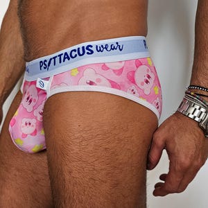 Pink video game briefs. Sexy men&#39;s underwear. Fun and original boxer briefs. Gay briefs. Gay gamer briefs.