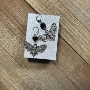 Deaths Head Moth Earrings