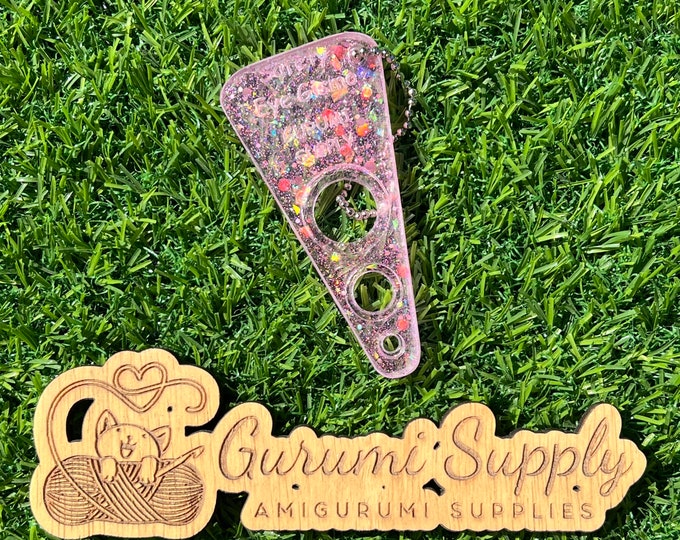 Safety Eye Gismo - Shades or Pink Glitter -Triangle - Petite - On-the-Go - Keychain - Safety Eye Tool - Safety Eye Jig - Safety Eye Helper