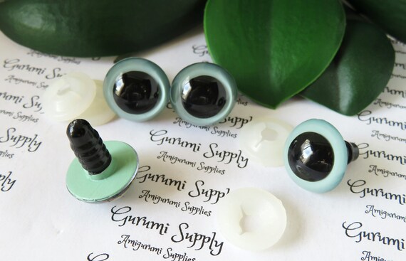 5 PAIRS 18mm Pearl Green Plastic eyes, Safety eyes, Animal Eyes, Round eyes