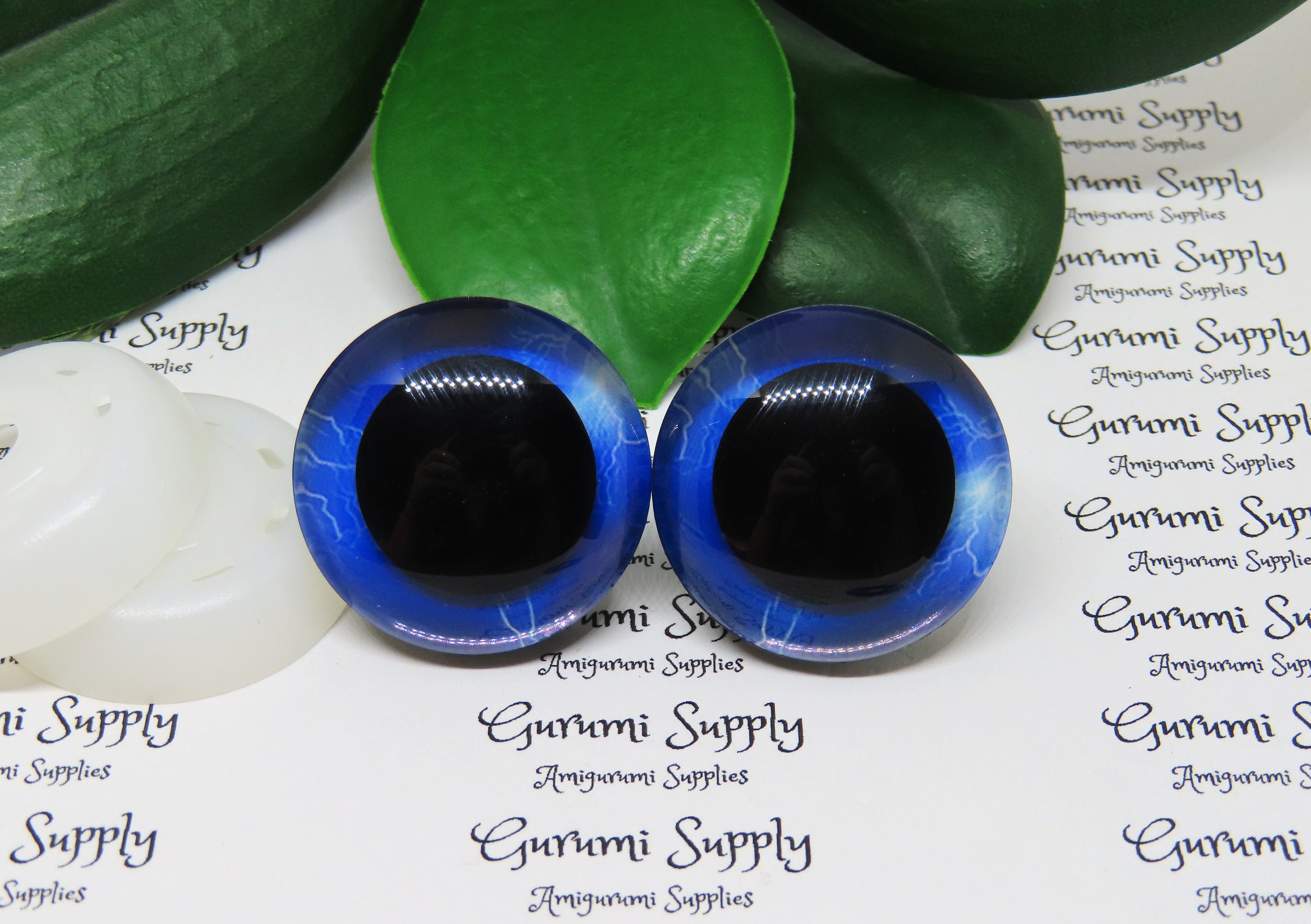 Bulk-Pack! 30mm Solid Black Round Safety Eyes with Washers: 5 Pair -  Amigurumi / Animals / Doll / Creations / Craft Eyes / Crochet / Knit