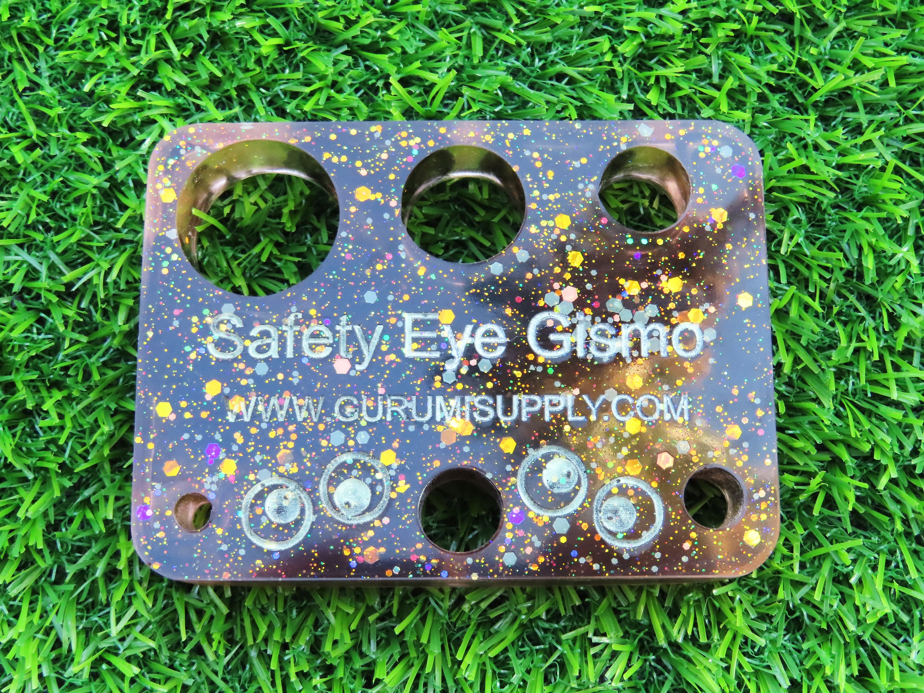 Safety Eye Gismo Gold Glitter Rectangle Safety Eye Tool Safety Eye Jig  Safety Eye Helper Trapezoid Amigurumi Block Tool 