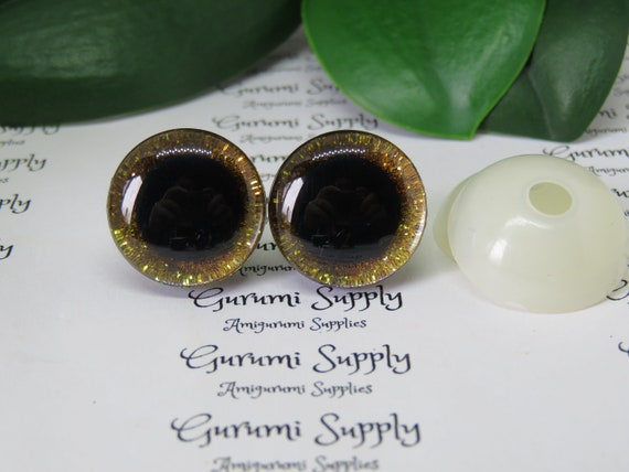 20mm Hand Painted Silver Grey Iris Black Pupil Round Safety Eyes and  Washers: 1 Pair Dolls / Amigurumi / Animals / Stuffed Creations 