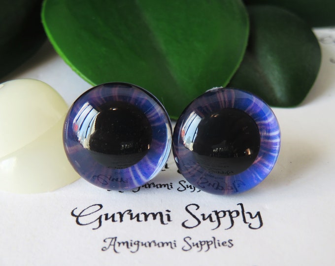 16mm Purple Iris 3D Style Trapezoid Safety Eyes and Washers: 1 Pair -Amigurumi /Animals /Stuffed Creations /Crochet/ Craft Supplies/Handmade