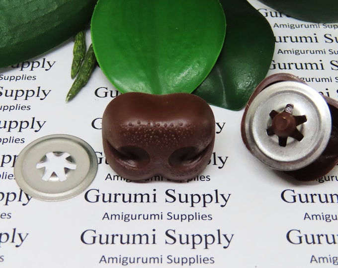 Limited Quantity! 30mm Solid Brown Safety Noses with Washer  - 1 ct - Amigurumi / Dogs / Bears / Creations / Animal / Toys / Crochet