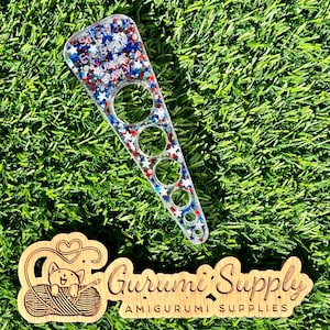 Safety Eye Gismo - Patriotic Stars with Glow Glitter  - Triangle - Safety Eye Tool - Safety Eye Jig - Trapezoid - Amigurumi