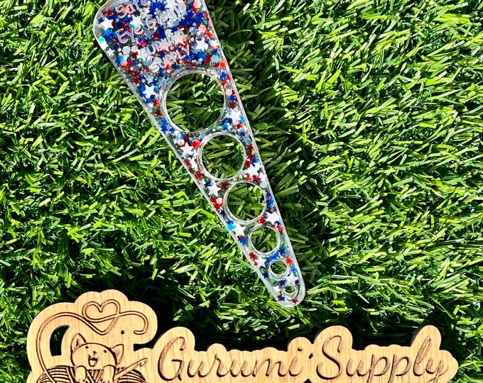 Safety Eye Gismo - Patriotic Stars with Glow Glitter  - Triangle - Safety Eye Tool - Safety Eye Jig - Trapezoid - Amigurumi