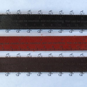 Faux Leather Bracelet – Band with a Ruler Design and Metal Press Button – 1 Count – Ruler/Band/Bracelet/Measurement