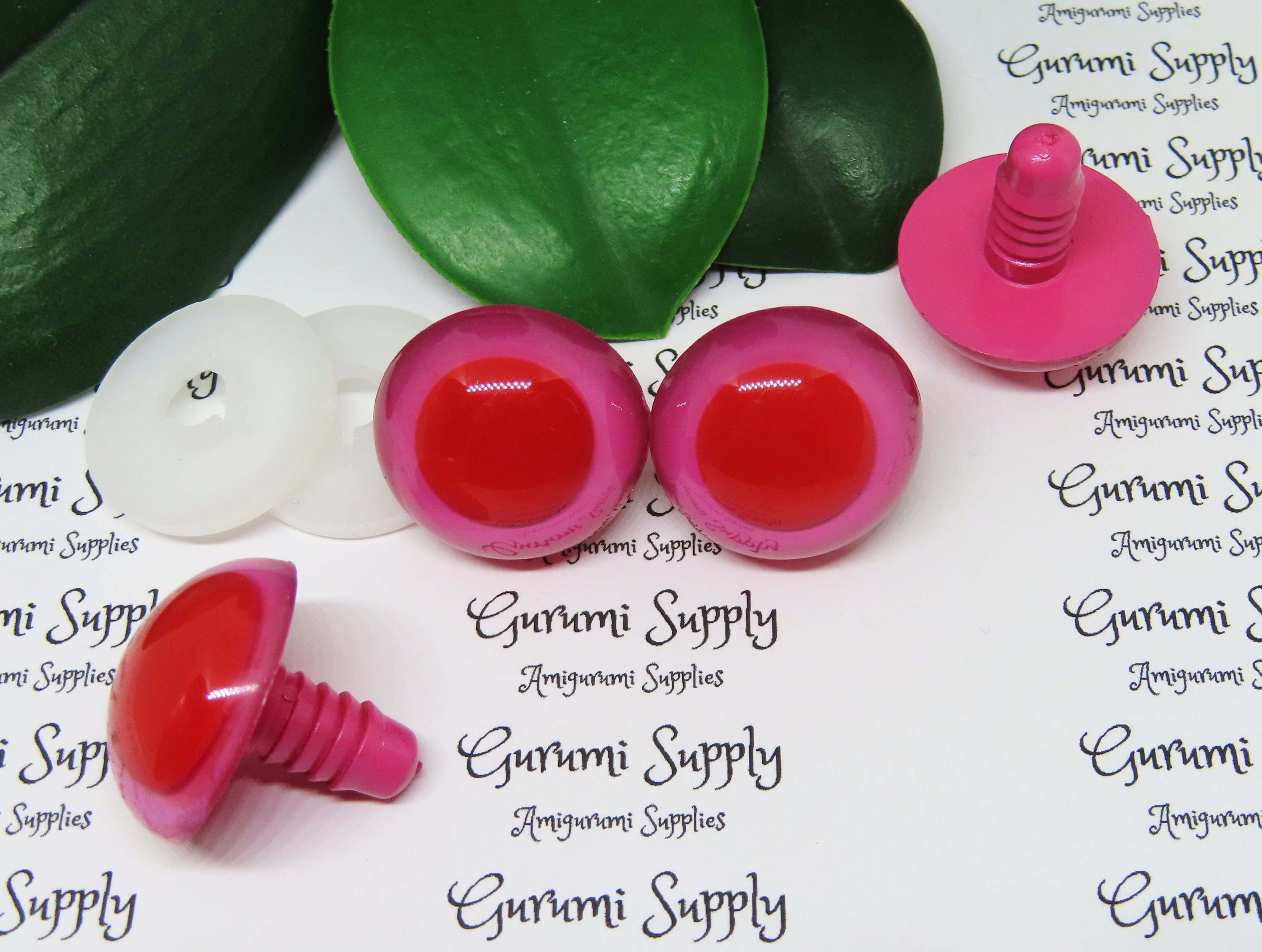 12 PAIR 15mm Safety Eyes, Noses, Buttons Flat Round No Pupil for