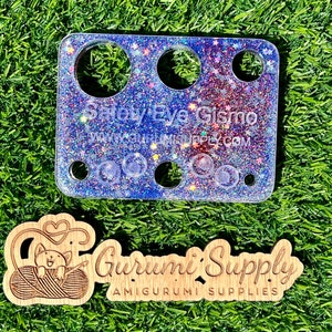 Safety Eye Gismo Patriotic with Star Glitter - Rectangle - Safety Eye Tool - Safety Eye Jig - Safety Eye Helper - Trapezoid - Amigurumi
