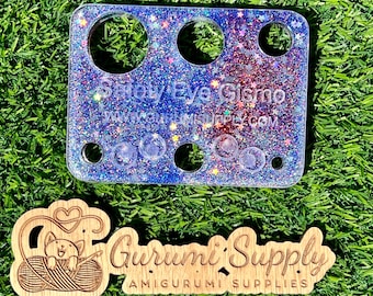 Safety Eye Gismo Patriotic with Star Glitter - Rectangle - Safety Eye Tool - Safety Eye Jig - Safety Eye Helper - Trapezoid - Amigurumi