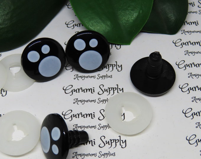 30mm X 20mm Plastic Oval Safety Eyes 1 Pair Puppet Eyes Plastic Eyes Oval  Comic Eyes Fun Eyes Black and White Eyes 