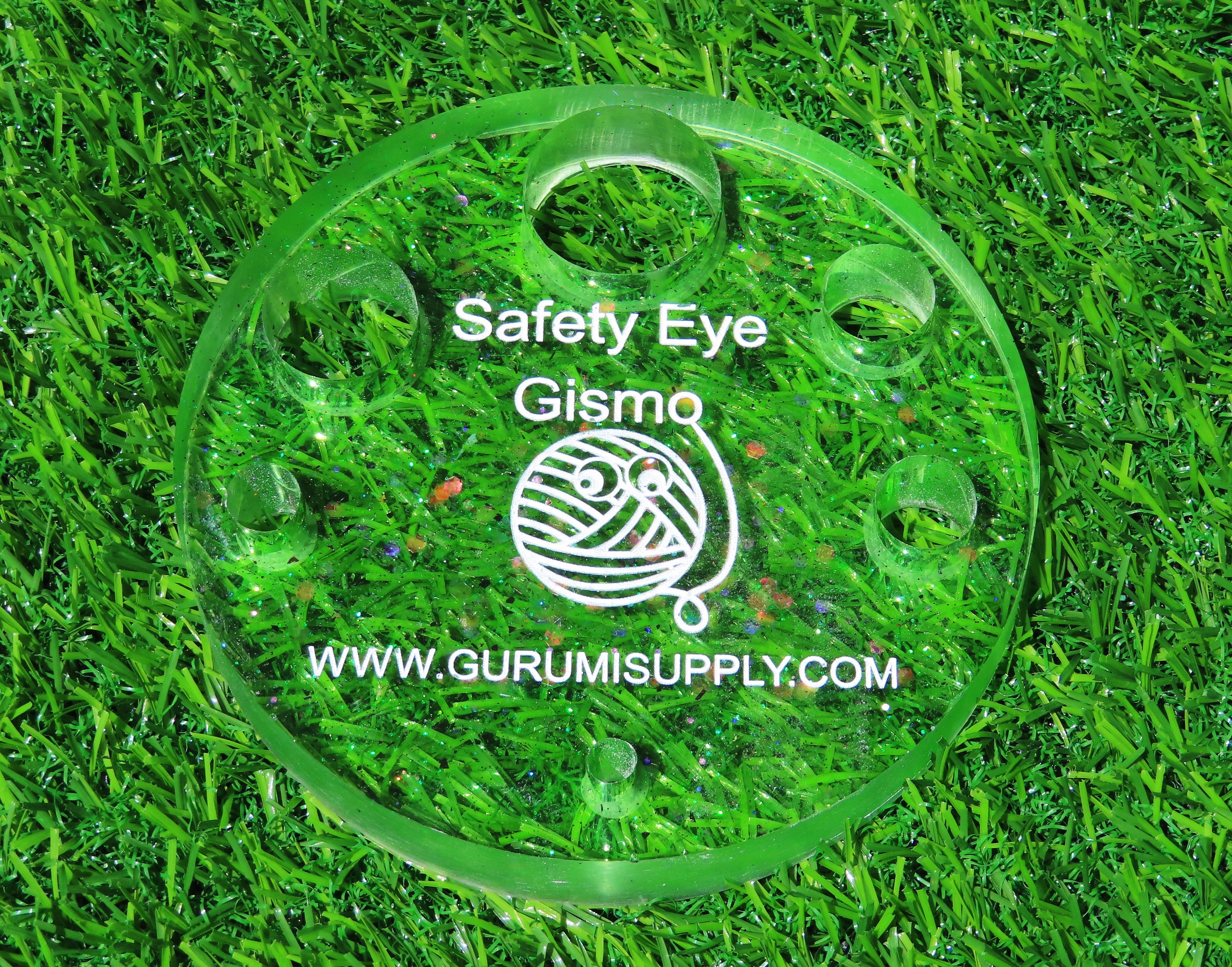 Slit Pupil Red Glitter Safety Eyes (multiple size options