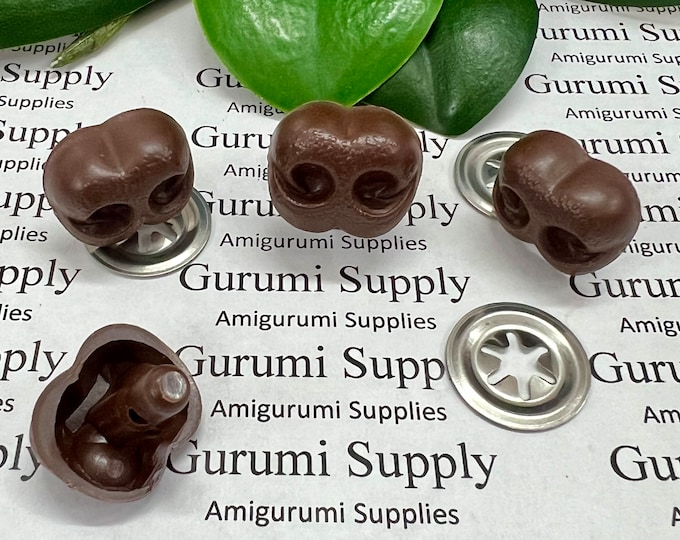 Limited Quantity! 20mmSolid Brown Safety Noses with Washer - 2 ct - Amigurumi / Dogs / Bears / Creations / Animal / Toys / Crochet