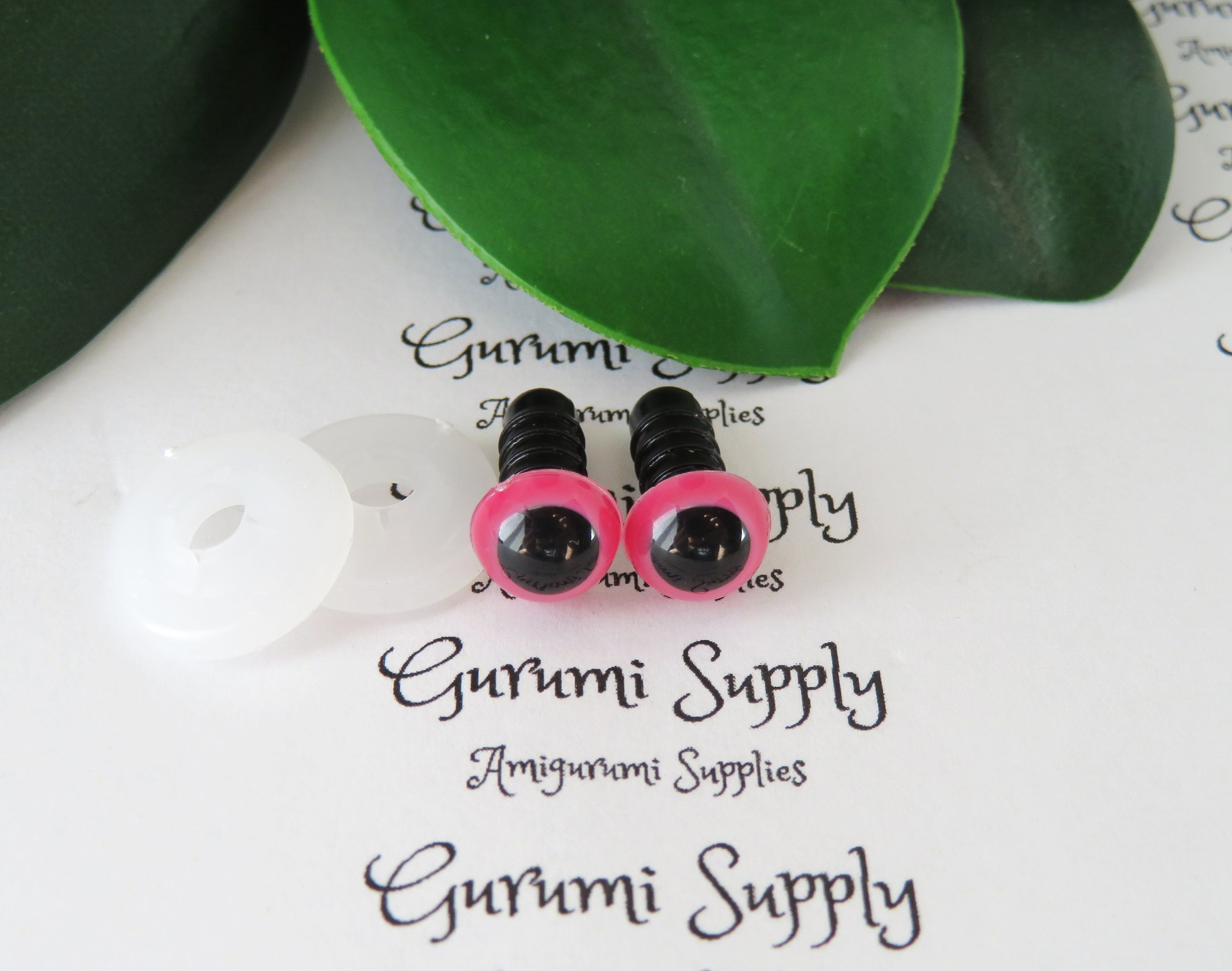 8mm Clear Iris Black Pupil Round Safety Eyes and Washers: 5 Pairs - Doll /  Amigurumi / Animal / Toy / Supplies / Crochet / Knit / Paintfree