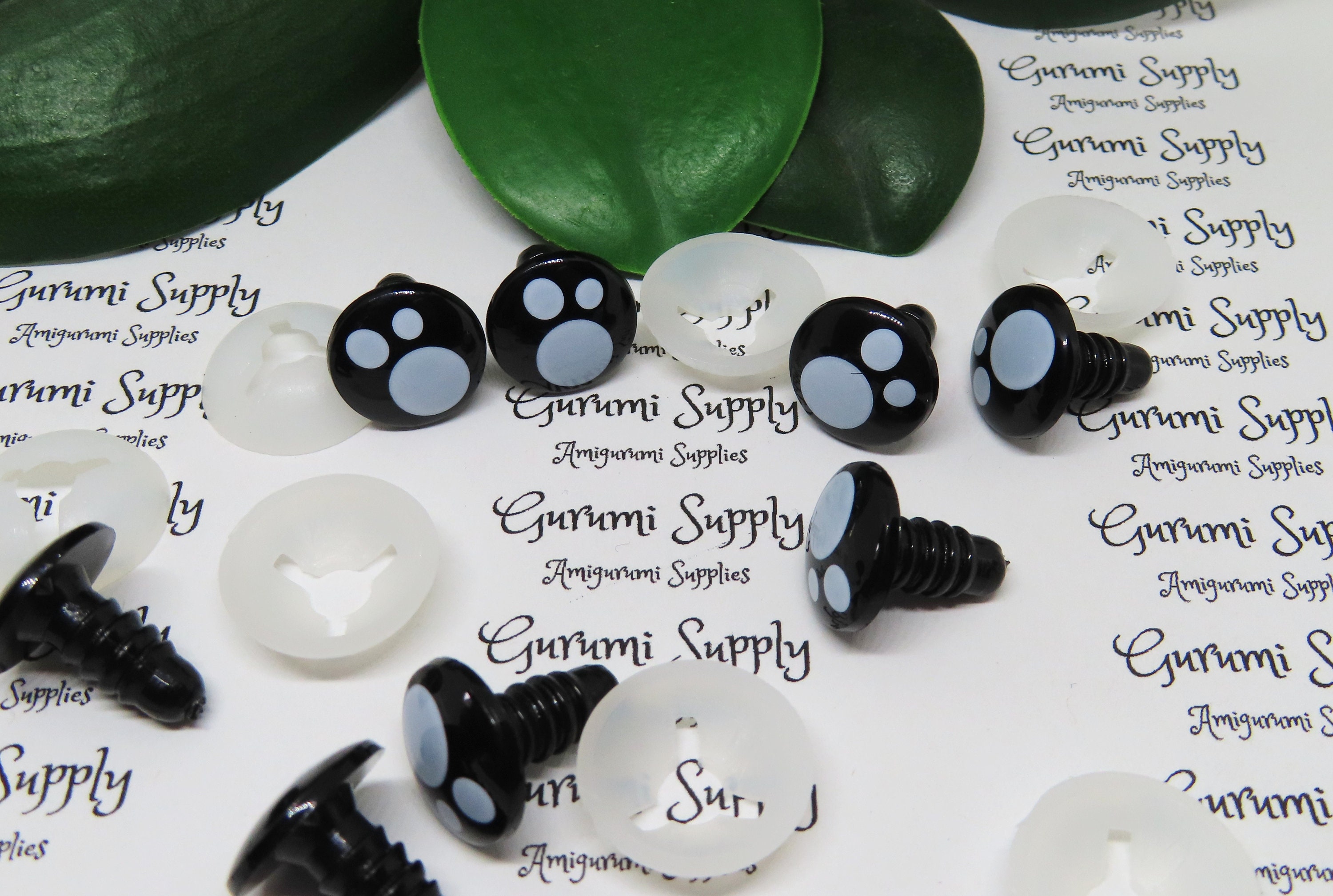 16mm x 20mm Toy Safety Eyes Dollmaking Oval Black and White Eyes