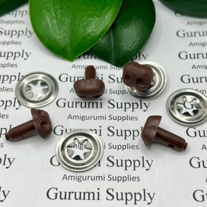 Begrenzte Stückzahl! 12mm stabile braune Sicherheitsnasen mit Unterlegscheibe - Amigurumi / Hunde / Bären / Kreationen / Tier / Spielzeug / gehäkelt