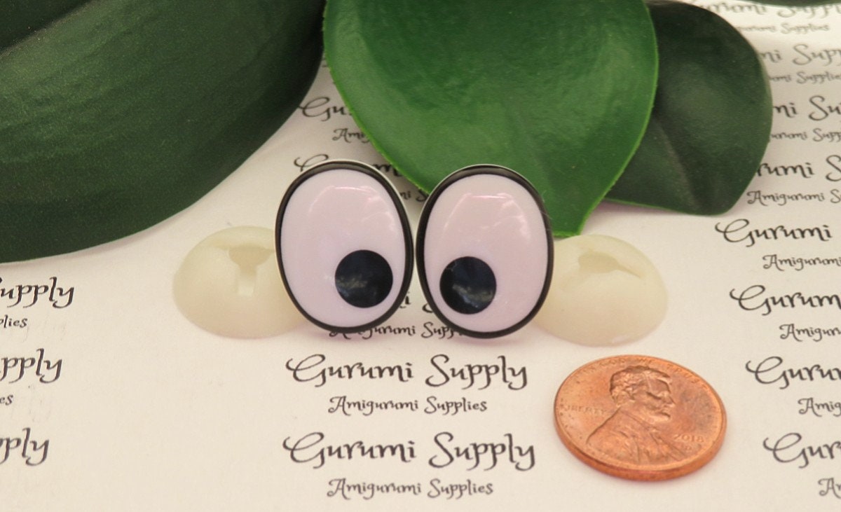 Limited Quantity! 20mm White Round Googly Safety Eyes with Washers