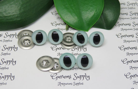 10mm Solid Black Round Safety Eyes with Washers: 5 Pairs - Amigurumi Eyes /  Animals Eyes / Doll Eyes / Toy Eye / Craft Eyes / Crochet / Knit