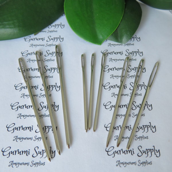 Large Eye Sewing Needle Set – 9 Count – 3 Sizes - Travel Size / Sewing Tool / Crochet Tools / Amigurumi / Craft Supplies / Craft tools