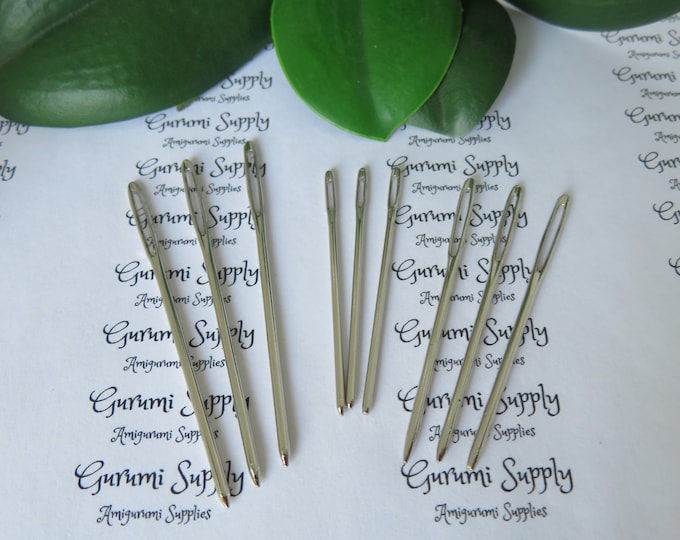 Large Eye Sewing Needle Set – 9 Count – 3 Sizes - Travel Size / Sewing Tool / Crochet Tools / Amigurumi / Craft Supplies / Craft tools