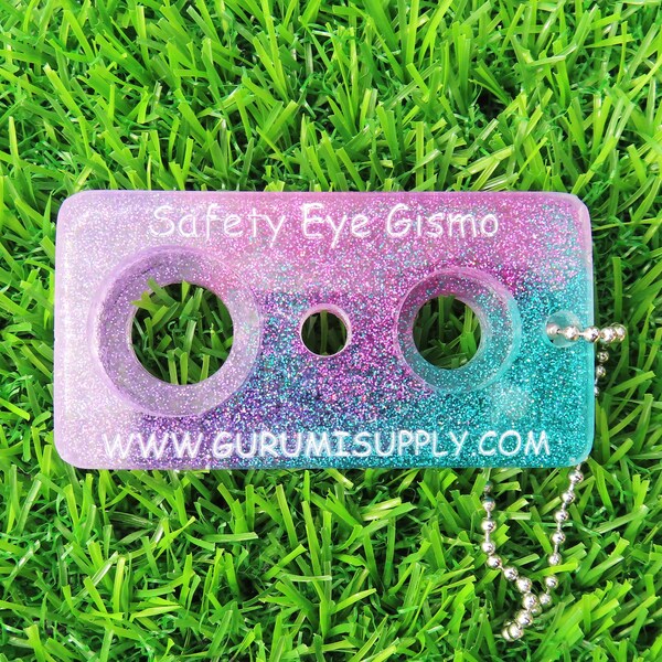 Safety Eye Gismo Unicorn Glitter 2.0 - Llavero - Herramienta Safety Eye - Safety Eye Jig - Safety Eye Helper - Amigurumi - Viajes - On-the-Go