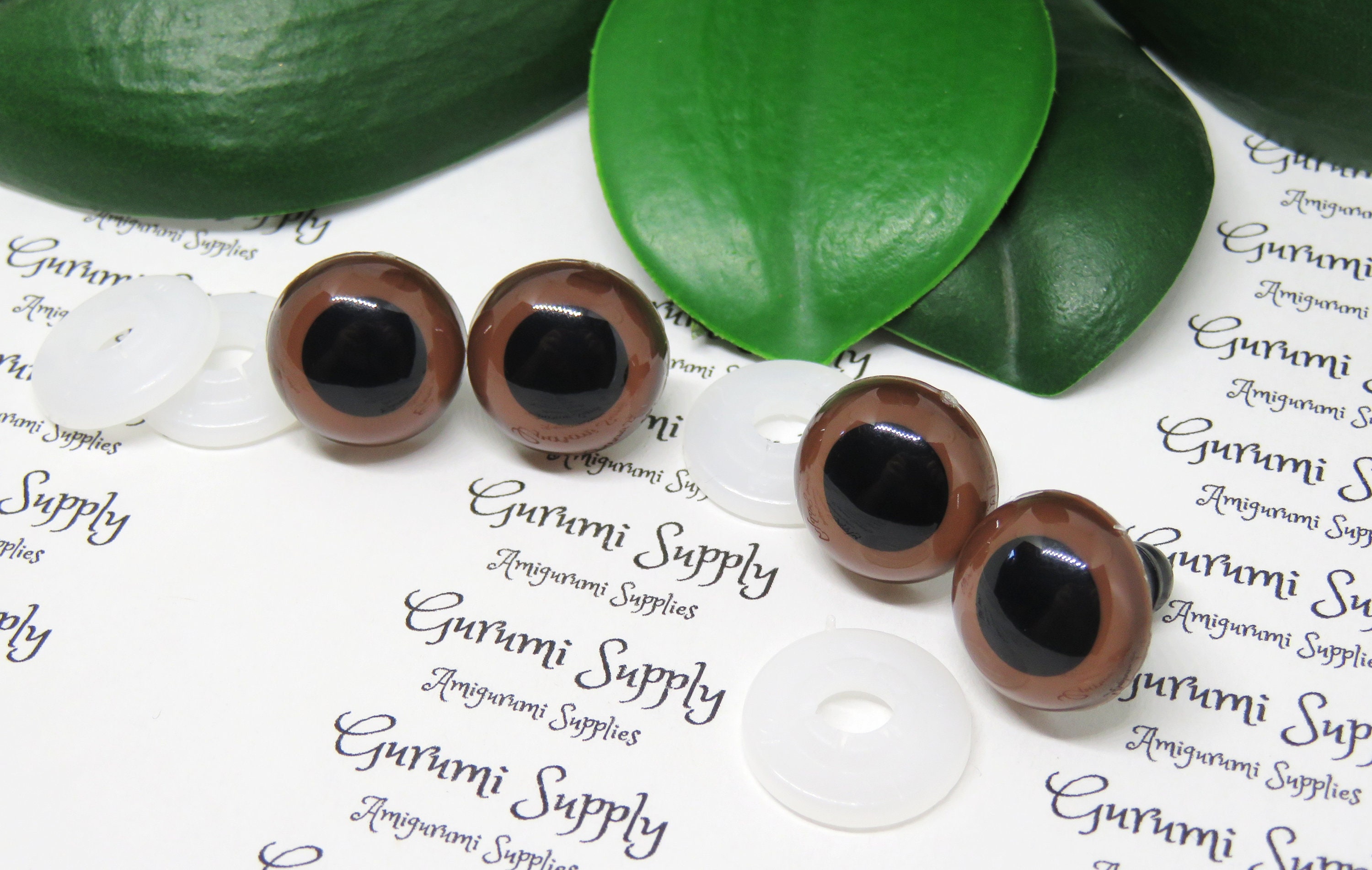 8x12mm Solid Black Oval Safety Eyes/Noses with Washers: 2 Pair