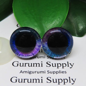 23mm Blue Textured Iris Safety Eyes – Round Eye with Washer - 1