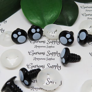 16 mm Kawaii Style Runde Sicherheitsaugen und Unterlegscheiben: 2 Paar - Puppen / Amigurumi / Tiere / ausgestopfte Kreationen / Häkeln / Stricken / Bastelbedarf